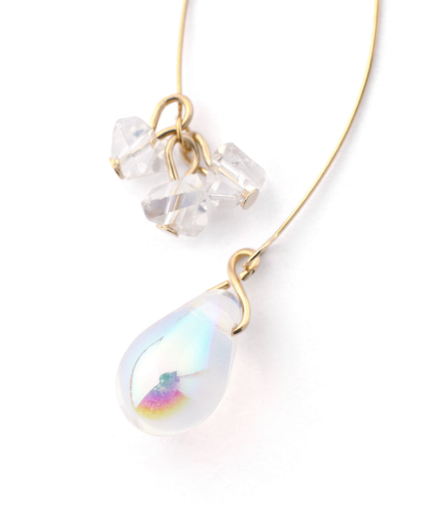 Aurora Glass Drop Hook Earrings