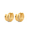 Beaded wide hoop earrings