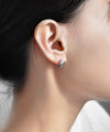 ビジューフープピアス