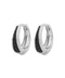 Monotone Line Metal Hoop Earrings