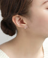パール×ビジューハートピアス