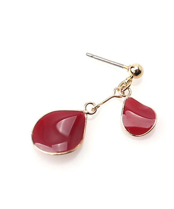 つやつやダブルプレートのピアス