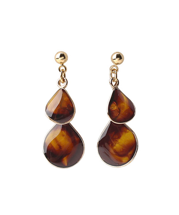 つやつやダブルプレートのピアス