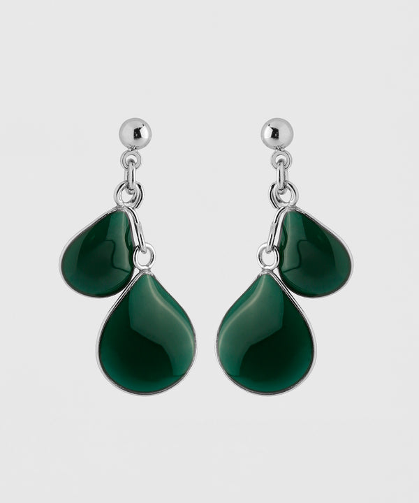 つやつやダブルプレートのピアス