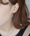 Shiny double hexagon mini earrings