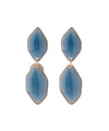 Shiny double hexagon mini earrings