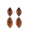 Shiny double hexagon mini earrings