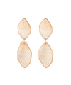Shiny double hexagon mini earrings