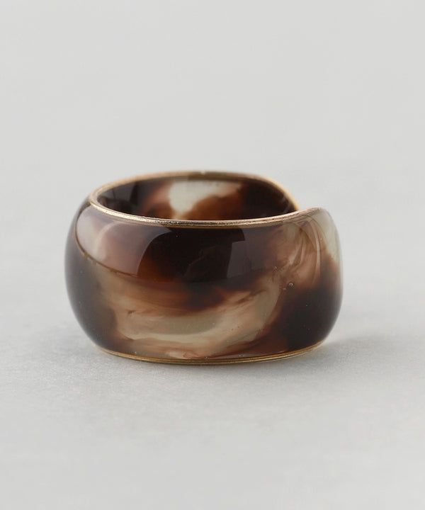 クリアマーブルワイドイヤーカフ