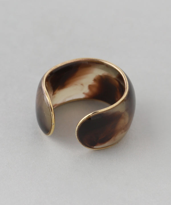 クリアマーブルワイドイヤーカフ