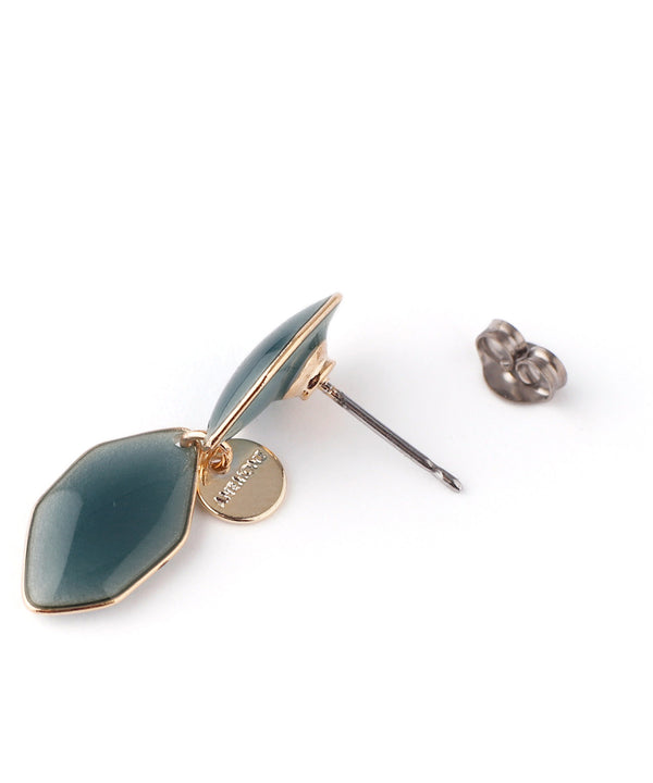 ダブルヘキサゴンのつやつやミニピアス