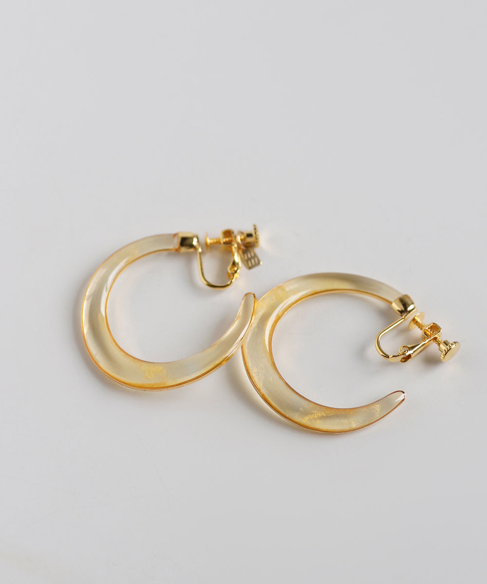 mimi33】クリアカラーフープイヤリング[M][Ownideal]｜アネモネ