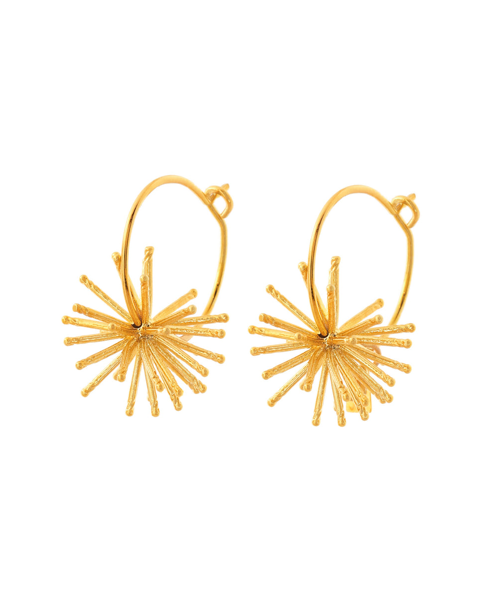 mimi33】フラワーフープピアス[Sheerchic]｜アネモネ