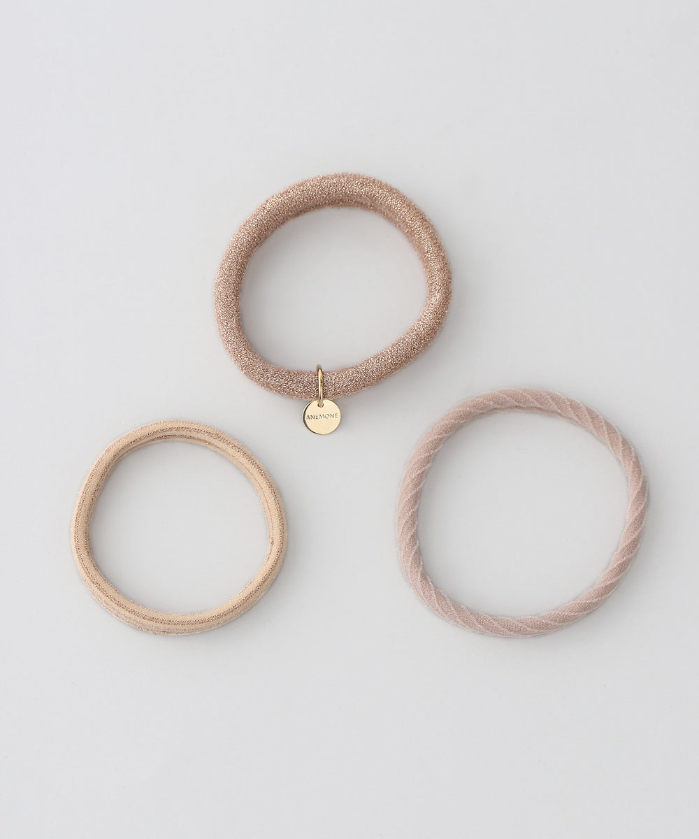 ANEMONE】ラメ×シックカラーヘアゴム［3本セット］｜SANPO ONLINE