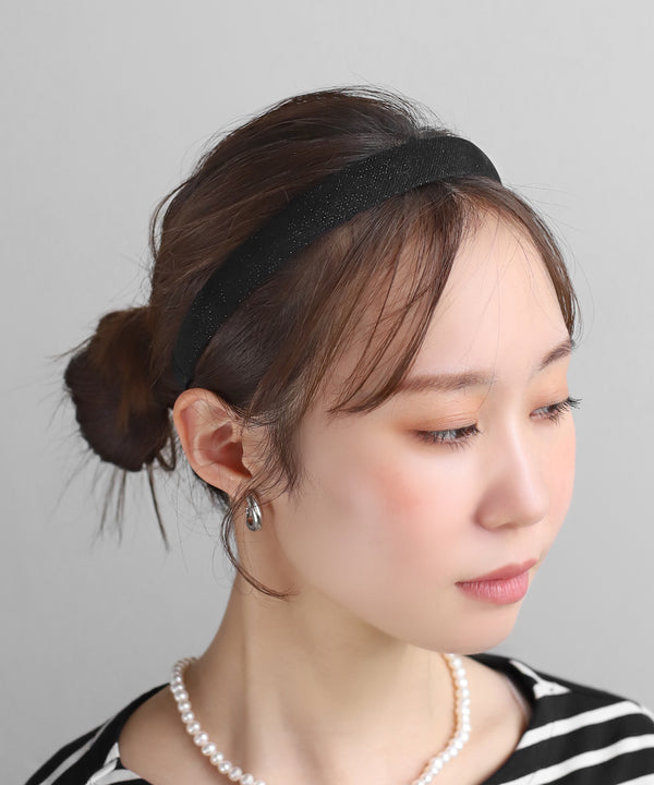 ラメコーデュロイ調カチューシャ