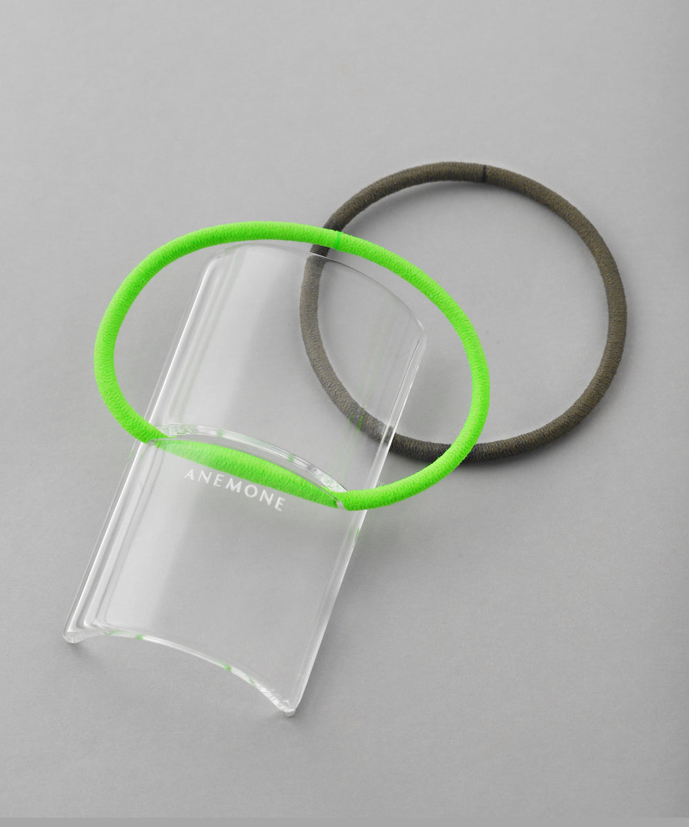 ANEMONE】クリアプレートスリットポニー[ヘアゴム2本セット]｜SANPO