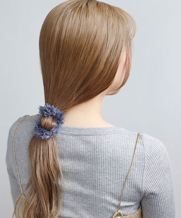 シャギーカラーシュシュ