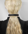 Leather-like double barrette