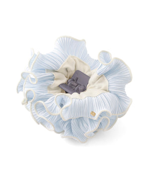 Pleated scrunchie clip