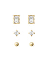 Beaded and metal earrings (set of 3 pairs)