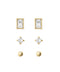 Beaded and metal earrings (set of 3 pairs)