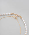 Mini pearl and design chain necklace (set of 2)