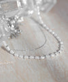 Mini pearl and design chain necklace (set of 2)