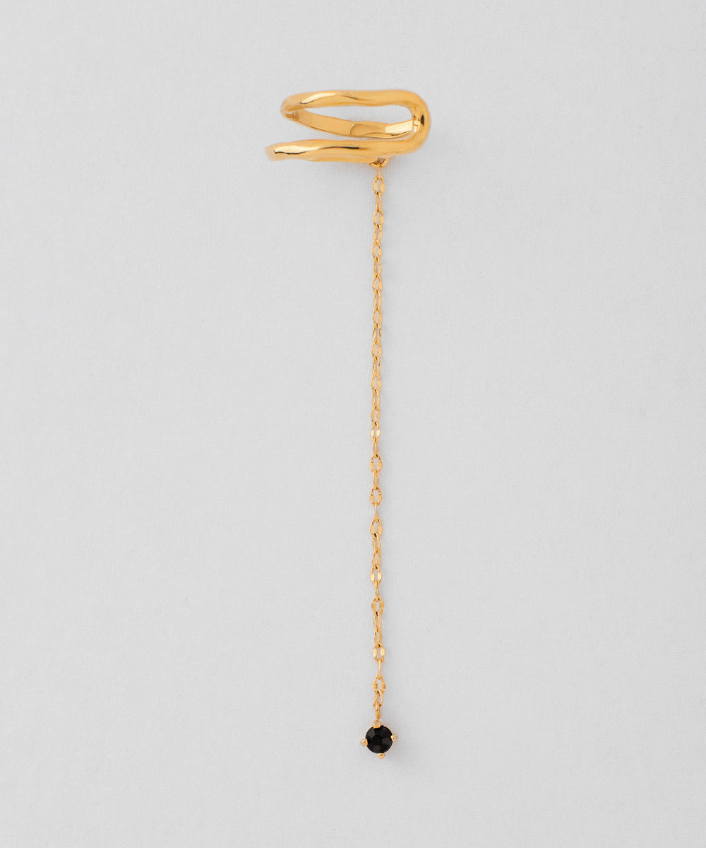 mimi33】ビジュー×バックチェーンイヤーカフ[Ownideal]｜アネモネ