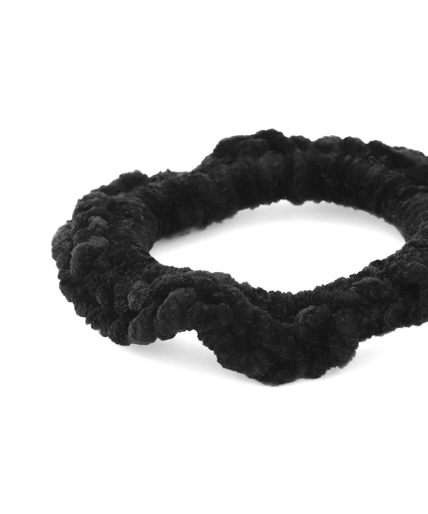 ベロア編み込みシュシュ