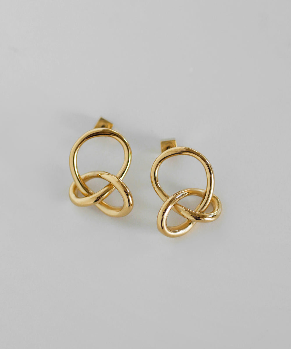 mimi33】ノットピアス[ステンレス][Ownideal]｜アネモネ・シエナロゼ