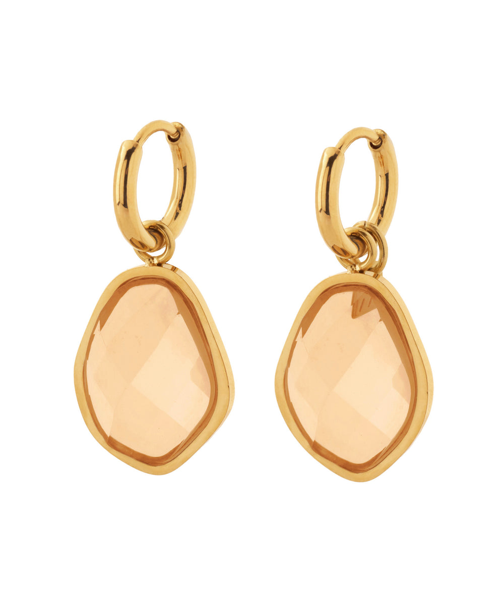 mimi33】カラーストーンフープピアス[ステンレス] [Ownideal