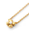 Pearl and flower necklace