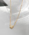 Pearl and flower necklace