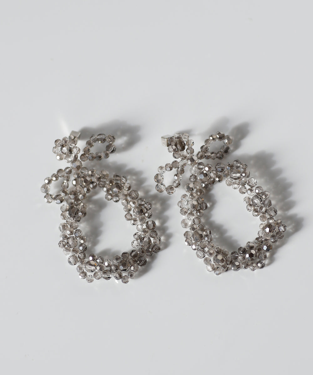 mimi33】ガラスビーズステッチピアス[Ownideal]｜アネモネ・シエナロゼ