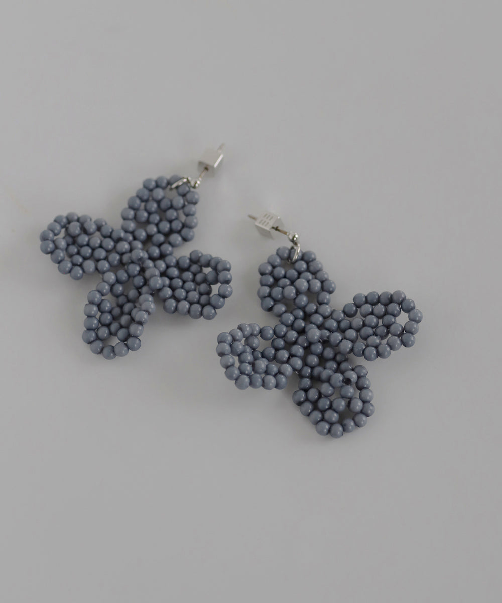 mimi33】ビーズフラワーピアス[Ownideal]｜アネモネ・シエナロゼ