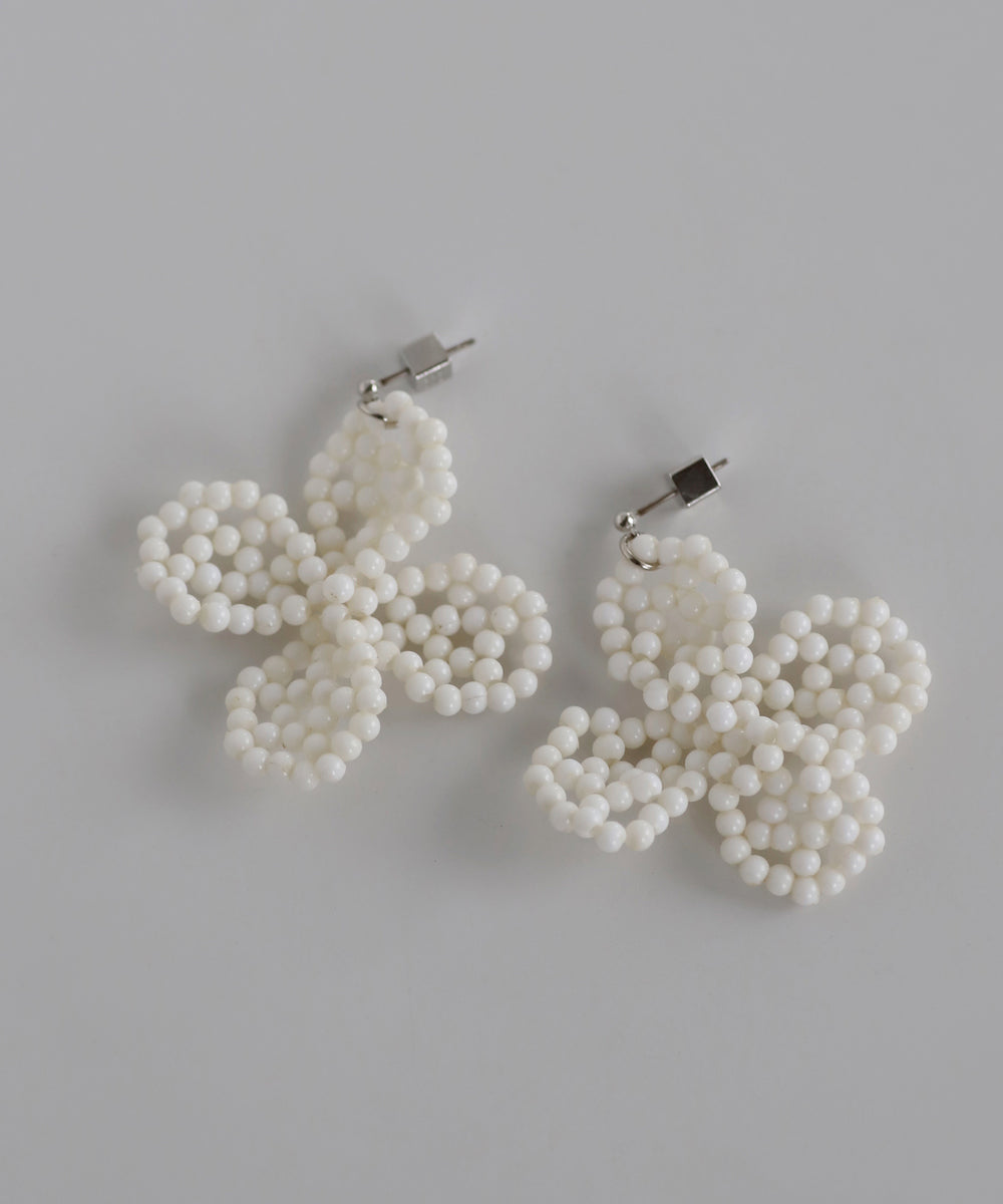 mimi33】ビーズフラワーピアス[Ownideal]｜アネモネ・シエナロゼ