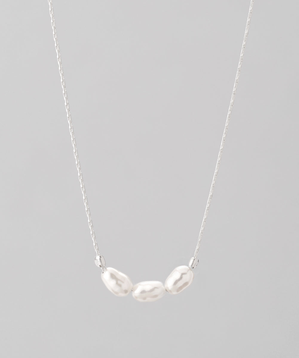 【blue.ks】No.3 天然淡水パール×瑪瑙のデザインネックレストップ blue.ks】No.3 天然淡水パール×瑪瑙のデザインネックレストップ