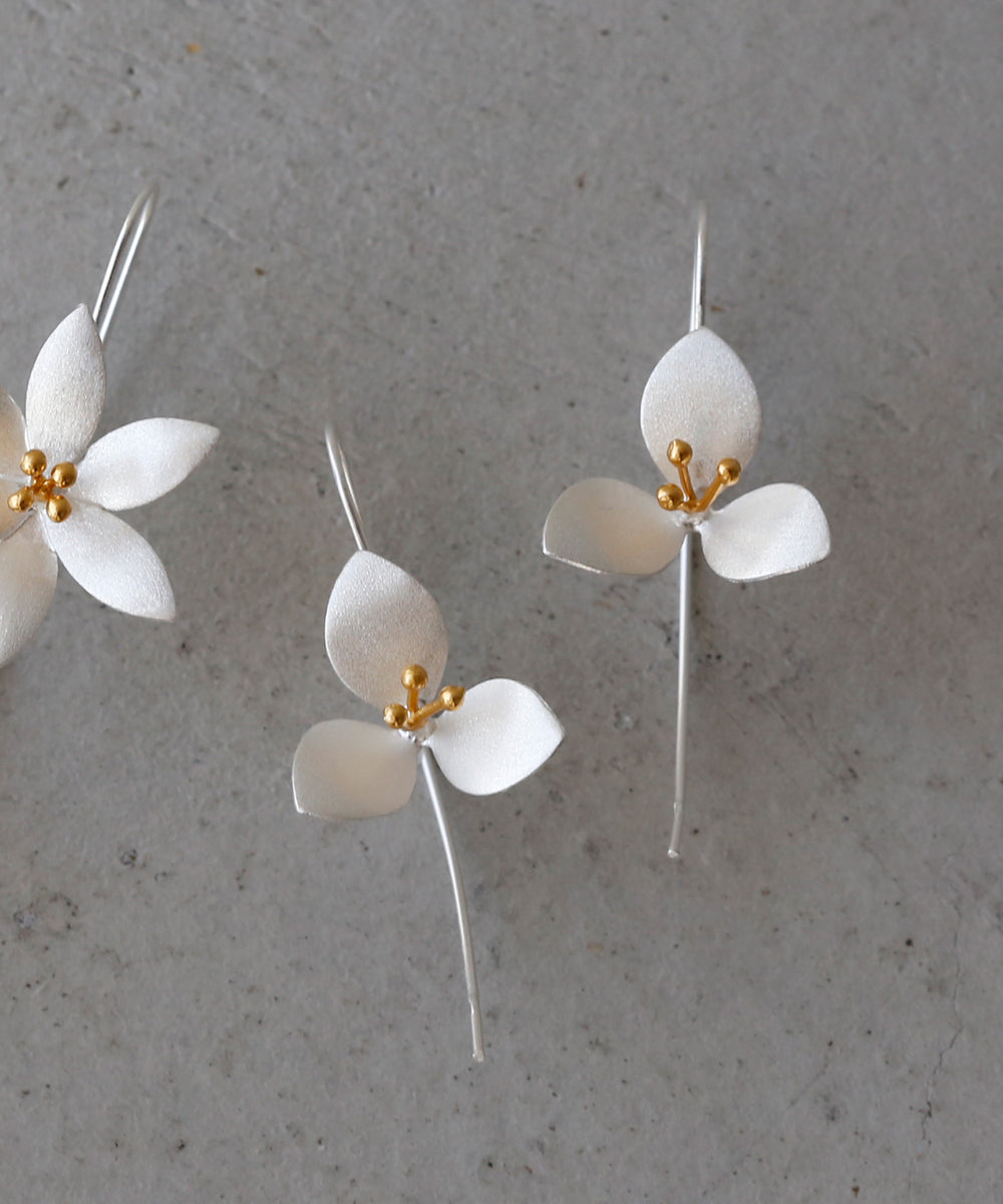 白妙◆サファイア×ラブラドライト/オパール×ホワイトトパーズ フープピアス 白妙◇サファイア×ラブラドライト/オパール×ホワイトトパーズ フープ