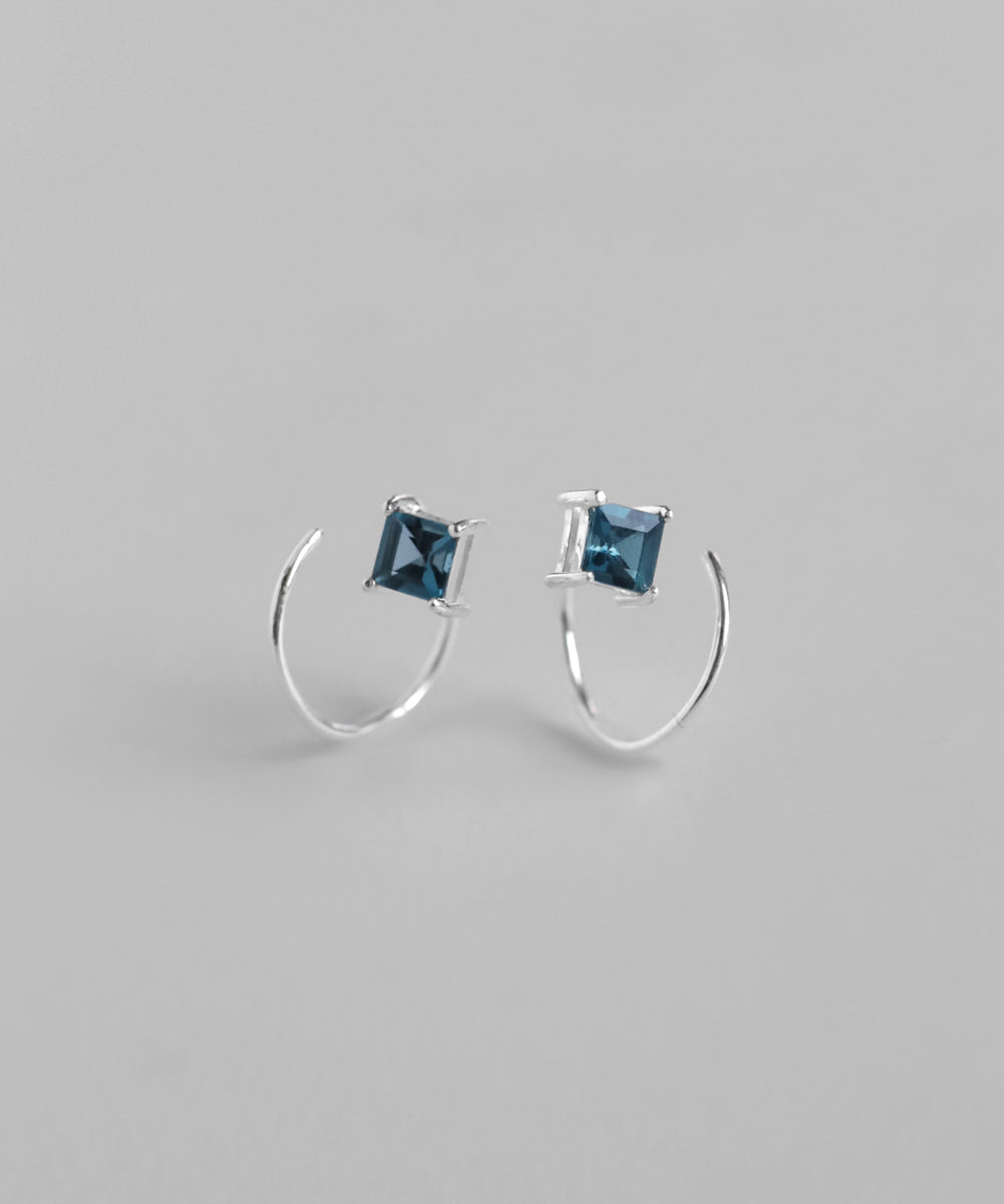 mimi33】天然石コイルピアス[silver925][Basic]｜アネモネ・シエナロゼ