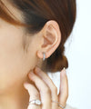 Half Satina Clutch Earrings
