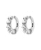 Chain jeweled clutch earrings