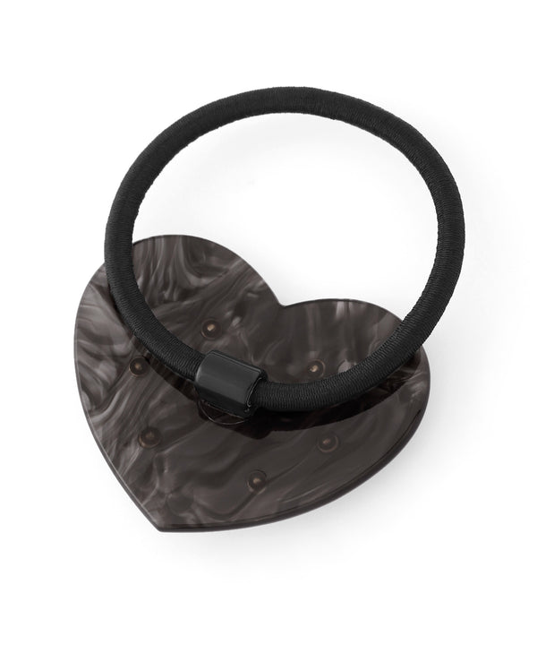 スタッズハートプレートヘアゴム