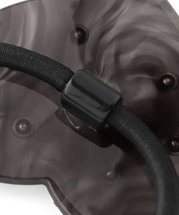 スタッズハートプレートヘアゴム