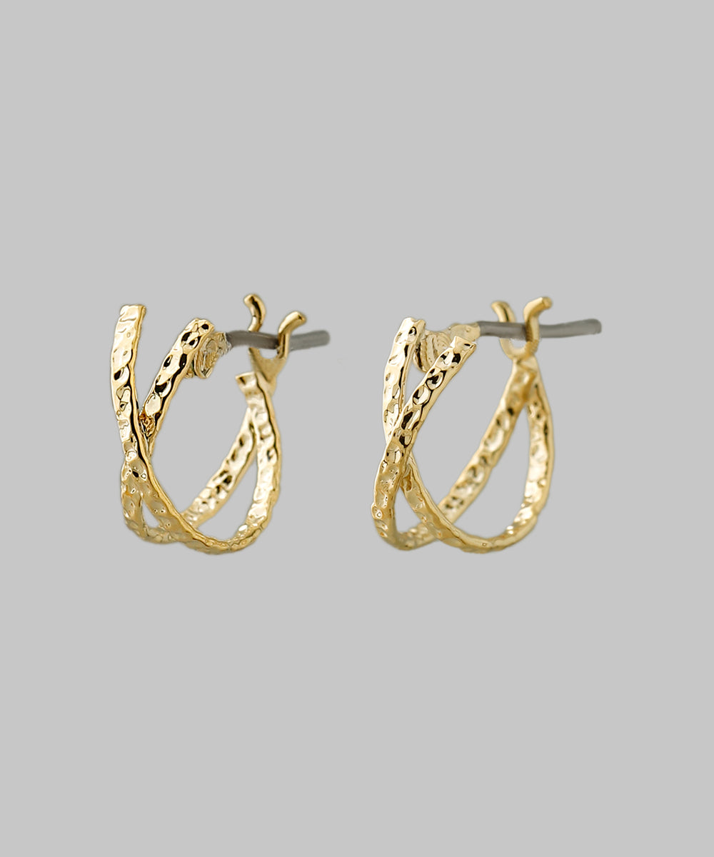 みみ❀　1213 mimi33】クロスラインフープピアス[Sheerchic]｜SANPO ONLINE