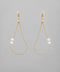 Pearl drop chain earrings