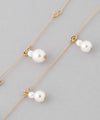Swing pearl double necklace