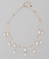 Swing pearl double necklace