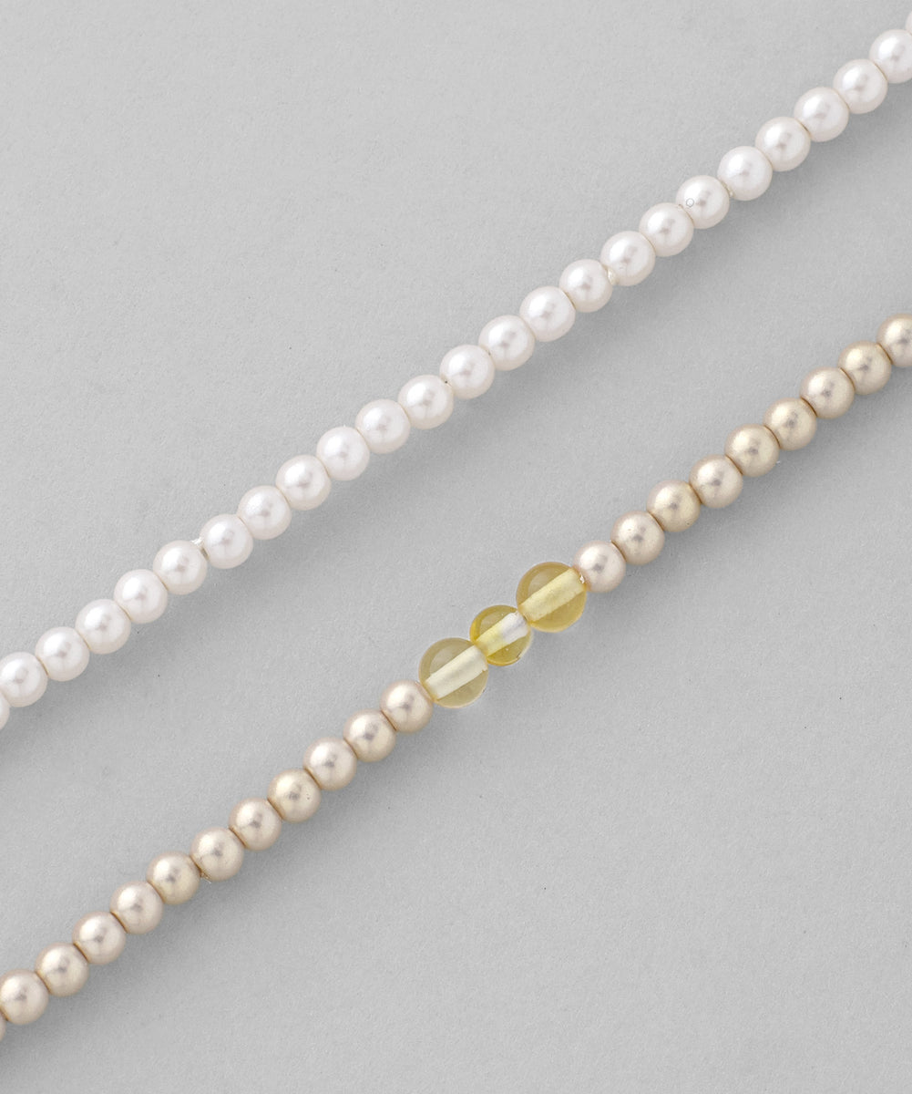 ANEMONE】シトリン×ミニパールロングネックレス｜SANPO ONLINE