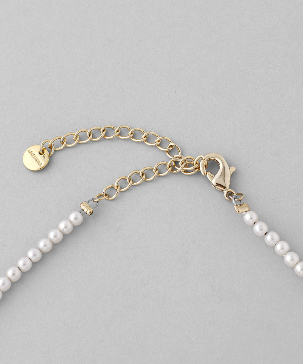 ANEMONE】シトリン×ミニパールロングネックレス｜SANPO ONLINE