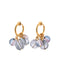Clear Color Sphere Hoop Earrings